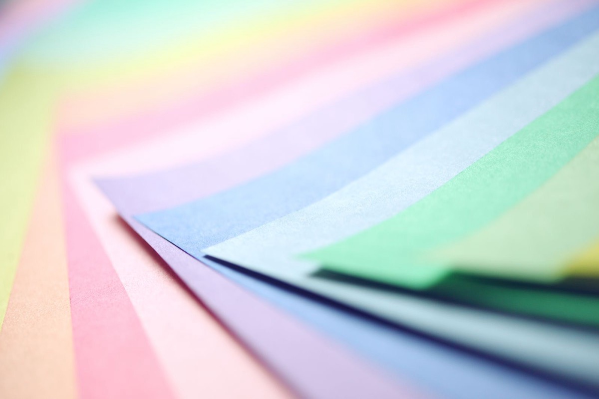 Layered pastel paper sheets
